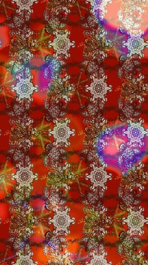 Kahverengi, kırmızı ve bej renkli çiçekler. Çiçekli karalama şeklinde Raster çiçek deseni. Nazikçe, güzel çiçek arkaplanı..