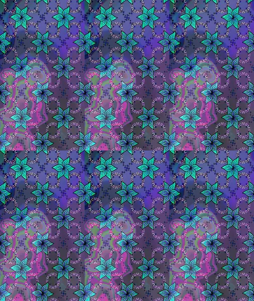 Mor renkli çiçekler. Tropik çiçekler. Gömlek çizimi Arkaplan Deseni.