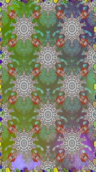 Raster illüstrasyonu. Eski model. Moda baskısı. Suluboya kusursuz desen. Çiçeğin suluboya çizimlerinin mükemmel deseni. Dekorasyon ve tasarım için güzel desen.