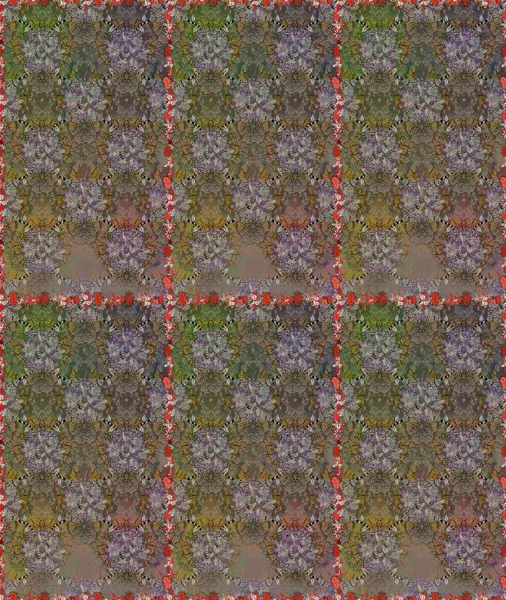 Kahverengi el çizimi. Karalama çiçekleri kusursuz desen. Raster deseni. Sanat esinlenerek çiçeklere ilham veriyor ve geride.