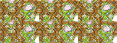 Renkli kahverengi, yeşil ve nötr çizim deseni. Elle çizilmiş sonbahar çiçeği deseni. Tekstil ve kapak tasarımı için mükemmel. Doodle tarzı. Kahverengi, yeşil ve nötr renkte çiçekler.