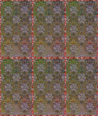 Kahverengi el çizimi. Karalama çiçekleri kusursuz desen. Raster deseni. Sanat esinlenerek çiçeklere ilham veriyor ve geride.