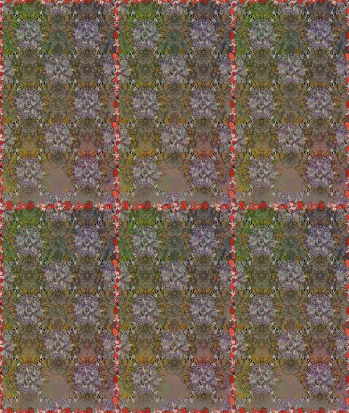 Kahverengi el çizimi. Karalama çiçekleri kusursuz desen. Raster deseni. Sanat esinlenerek çiçeklere ilham veriyor ve geride.