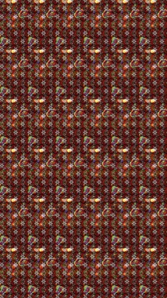 Kahverengi, kırmızı ve siyah renkli şirin çiçek desenleri. Renkli Bahar Teması eskiz kalıbı. Raster Modaya uygun kumaş deseni. Düz Çiçek Elementleri Tasarımı.