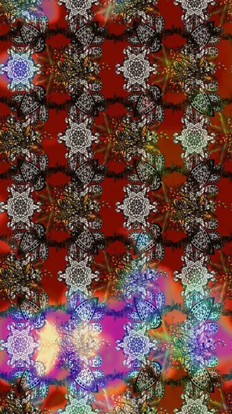 Sketch Colour Spring Theme eskiz kalıbı. Kahverengi, gri ve kırmızı renkte çiçekler. Düz Çiçek Elementleri Tasarımı. Sevimli çiçek raster deseni.