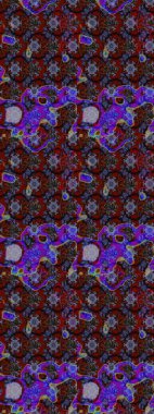 Kahverengi, mor ve kırmızı renkte çiçekler. Renkli Bahar Teması eskiz kalıbı. Düz Çiçek Elementleri Tasarımı. Çiçekli çiçek deseni, suluboya. Raster illüstrasyonu.