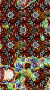 Robot resim. Küçük çiçekteki sevimli çiçek deseni. Raster illüstrasyonu.