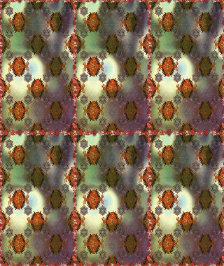 Hand drawn flower seamless pattern (tile). Watercolor seamless pattern for textile. Colorful seamless pattern with cute flowers, paisley, brown and gray colors.