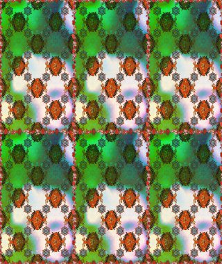 Yeşil ve nötr renklerde çiçeklerle kusursuz çiçek deseni. Çiçekler suluboya tarzında yeşil ve nötr renklerde.