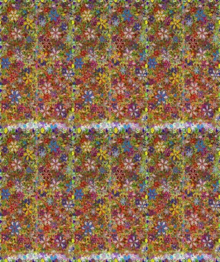 Tekstil ya da kitap kapakları, imalat, duvar kağıtları, baskı, hediye paketi ve yapıştırma kitabı için çiçeksiz arka plan. Küçük çaplı çiçeklerdeki basit şirin desenler. Raster illüstrasyonu.