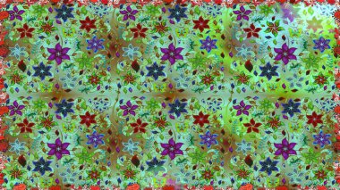 Taşralı şıklığı. Küçük yabani çiçeklerdeki kusursuz halk desenleri. Özgürlük stili Millefleur 'lar. Tekstil, duvar kağıdı, kapaklar, yüzey, baskı, hediye paketi, hatıra defteri, dekupaj için çiçek çayırı arka planı.