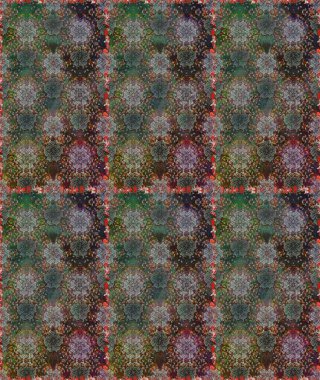 Raster - stok. Gri ve kahverengi çiçekli kusursuz desen, suluboya çiçek deseni, sevimli çiçek, duvar kağıdı, kart veya kumaş için fayanslı.