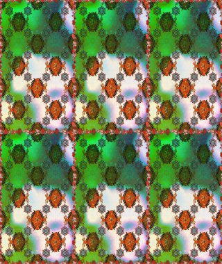 Yeşil ve nötr renklerde çiçeklerle kusursuz çiçek deseni. Çiçekler suluboya tarzında yeşil ve nötr renklerde.