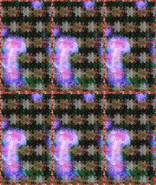 Kumaş desenli papatya çiçeği detayı. Gri ve kahverengi renkte çiçekler.