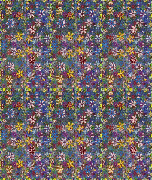 Modern stil dokusu. Çiçek desenli raster, mavi ve yeşil çizgi grafik deseni soyut raster arkaplan.