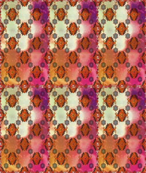 Küçük çiçekte güzel bir desen. Turuncu ve kahverengi çiçekli bahar çiçekleri. Motley illüstrasyonu. Küçük renkli çiçekler. Moda baskıları için zarif bir şablon.