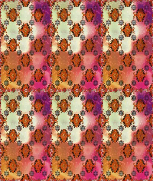 Küçük çiçekte güzel bir desen. Turuncu ve kahverengi çiçekli bahar çiçekleri. Motley illüstrasyonu. Küçük renkli çiçekler. Moda baskıları için zarif bir şablon.