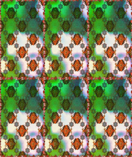 Yeşil ve nötr renklerde çiçeklerle kusursuz çiçek deseni. Çiçekler suluboya tarzında yeşil ve nötr renklerde.