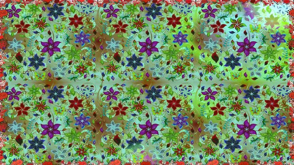 Taşralı şıklığı. Küçük yabani çiçeklerdeki kusursuz halk desenleri. Özgürlük stili Millefleur 'lar. Tekstil, duvar kağıdı, kapaklar, yüzey, baskı, hediye paketi, hatıra defteri, dekupaj için çiçek çayırı arka planı.