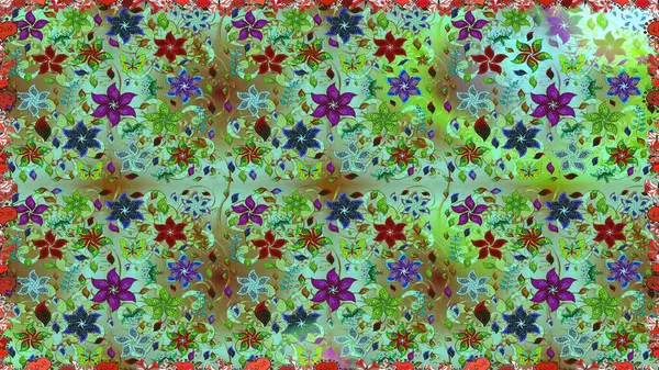 Taşralı şıklığı. Küçük yabani çiçeklerdeki kusursuz halk desenleri. Özgürlük stili Millefleur 'lar. Tekstil, duvar kağıdı, kapaklar, yüzey, baskı, hediye paketi, hatıra defteri, dekupaj için çiçek çayırı arka planı.