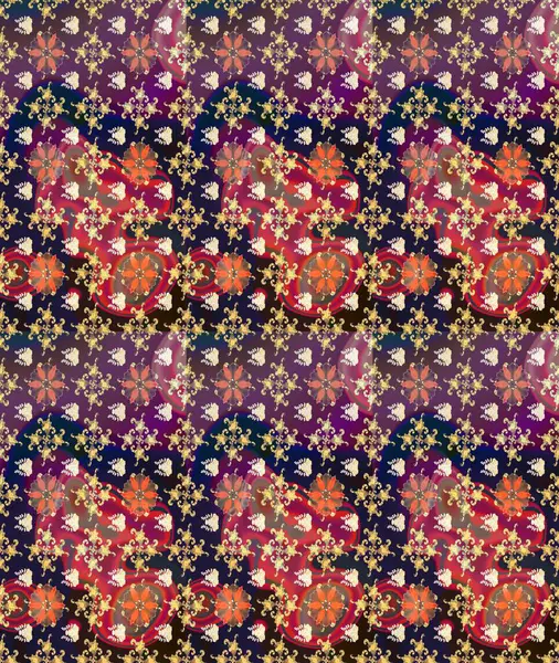 Çiçekli karalama şeklinde Raster çiçek deseni. Nazik, narin çiçek arkaplanı. Mor renkte çiçekler.