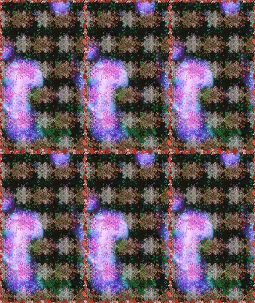 Kumaş desenli papatya çiçeği detayı. Gri ve kahverengi renkte çiçekler.