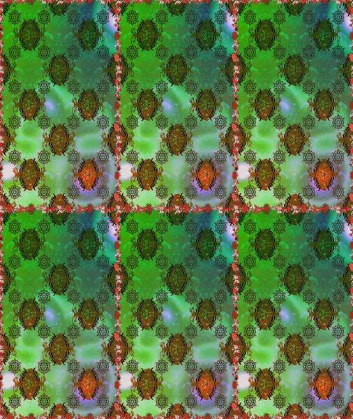 Renkli Bahar Temalı Kusursuz Arkaplan. Çiçek deseni. Raster illüstrasyonu. Düz Çiçek Elementleri Tasarımı. Kusursuz Chichi kumaş deseni..