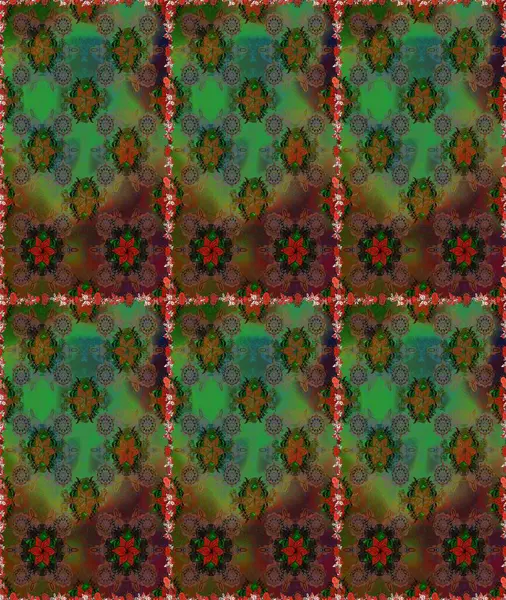 Düz Çiçek Elementleri Tasarımı. Sevimli çiçek raster deseni. Renkli Yaz Temalı Kusursuz Arkaplan. Modaya uygun kumaş deseni.