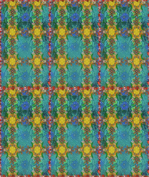 Raster deseni. Çiçekli, suluboya desenli kusursuz çiçek deseni. Süslü kumaş deseni.