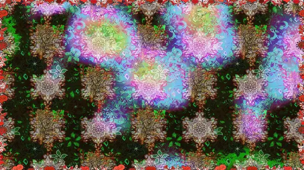 Çiçek kolajı. Raster deseni. Çiçek kompozisyonu. Çiçek arkaplan. Doğa. Küçük çiçekte güzel bir desen var. - Gri ve kahverengi çiçekler.