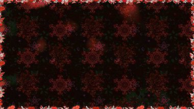 Siyah ve kahverengi renkte çiçekler. Çiçekli karalama şeklinde Raster çiçek deseni. Yumuşak, bahar çiçekli arka plan.