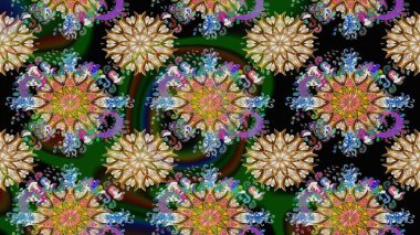 Nazik, narin çiçek arkaplanı. Çiçekli karalama şeklinde Raster çiçek deseni. Siyah ve kahverengi renkte çiçekler.