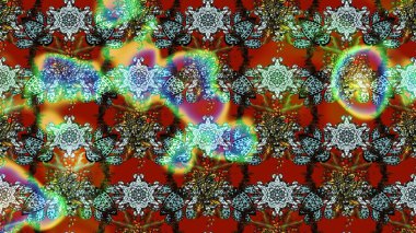 Sanat ilham verici, yeşil ve kırmızı renkli çiçekler ve yapraklar. Karalama çiçekleri çizim kalıbı. Raster deseni. Kahverengi, yeşil ve kırmızı el çizimi desen.