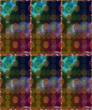 Kahverengi ve gri renkli çiçekler. Raster düz çiçekleri pürüzsüz desen. Tasarım hediye paketi, tebrik kartları, posterler ve afiş tasarımı.