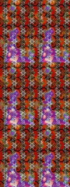 Kahverengi, kırmızı ve gri renklerde. Kahverengi, kırmızı ve gri papatyalar kahverengi, kırmızı ve gri renklerde. Raster illüstrasyonu.