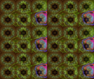 Çiçekli karalama şeklinde Raster çiçek deseni. Nazik, narin çiçek arkaplanı. Yeşil renkte çiçekler.