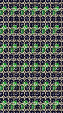 Varicoloblack Raster çizimi. Bir sürü siyah ve soyut çiçekli tropik eskiz deseni. Küçük çiçekte sevimli çiçek deseni var..