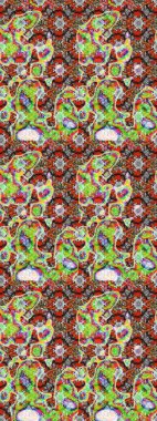 Renkli Bahar Teması eskiz kalıbı. Düz Çiçek Elementleri Tasarımı. Parlak arkaplan eskiz desenli çiçekli fantezi tasarımı.