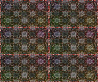 Çiçekli karalama şeklinde Raster çiçek deseni. Yumuşak, bahar çiçekli arka plan. Gri ve kahverengi renkte çiçekler.