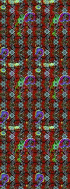 Çiçek ve yapraklı çiçek deseni. Küçük çiçekli şirin bir desen. Raster illüstrasyonu.