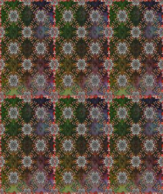 Gri ve kahverengi renkte güzel çiçekler, suluboya çiçek desenleri, duvar kağıdı, kart veya kumaş için fayanslı desenler. Raster..