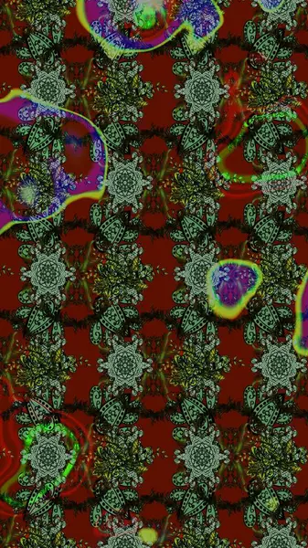 Hediye ambalaj kağıdı, tebrik kartları, posterler ve pankart tasarımı. Yeşil, kırmızı ve gri renkte çiçekler. Raster düz çiçek çizim deseni.