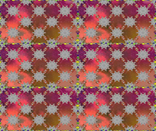 Çiçekleri, deniz kabukları, mandalaları ve suluboya efektleriyle donanma geçmişi. Yatak çarşafları, ceket, paket tasarımı, kumaş ve moda kavramları için tekstil baskısı. Kusursuz etnik tasarım.