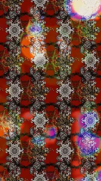 Eskiz geçmişi. Raster illüstrasyonu. Miles Fleur, süslü püslü bir süs. Kumaş, tekstil, duvar kağıdı baskısı için. Tomurcukları papatya çiçekleri olan sevimli bir çiçek deseni. Antika retro tarzı.