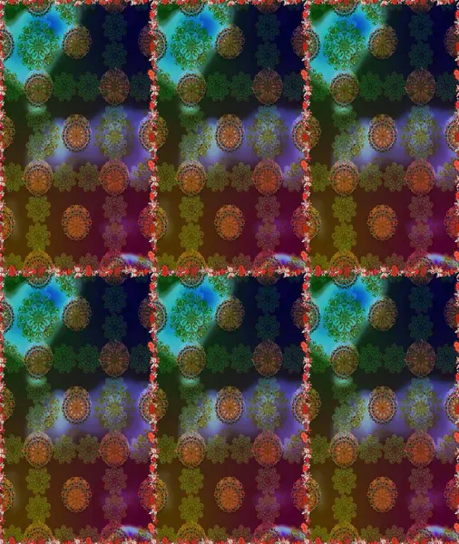 Kahverengi ve gri renkli çiçekler. Raster düz çiçekleri pürüzsüz desen. Tasarım hediye paketi, tebrik kartları, posterler ve afiş tasarımı.