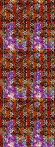 Kahverengi, kırmızı ve gri renklerde. Kahverengi, kırmızı ve gri papatyalar kahverengi, kırmızı ve gri renklerde. Raster illüstrasyonu.