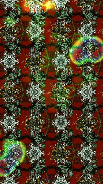 Raster illüstrasyonu. Eskiz geçmişi. Raster. Tomurcukları çiçek olan sevimli bir çiçek deseni. Kumaş, tekstil, duvar kağıdı baskısı için. Antika retro tarzı.