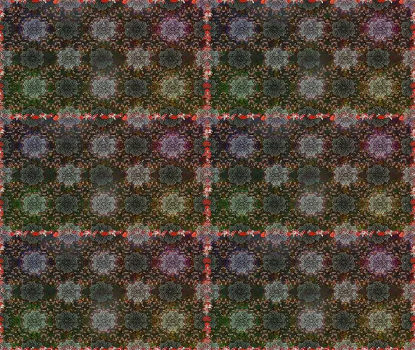 Çiçekli karalama şeklinde Raster çiçek deseni. Yumuşak, bahar çiçekli arka plan. Gri ve kahverengi renkte çiçekler.