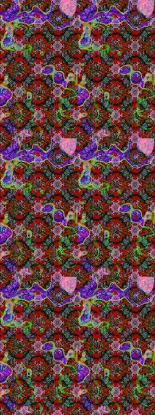 Suluboya, elle çizilmiş. Raster hisseleri. Çiçekler kırmızı, kahverengi ve yeşile. Taslak arkaplan deseni.