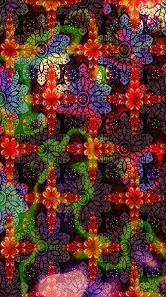 Siyah renklerde. Çiçekli güzel suluboya desen. Raster illüstrasyonu.